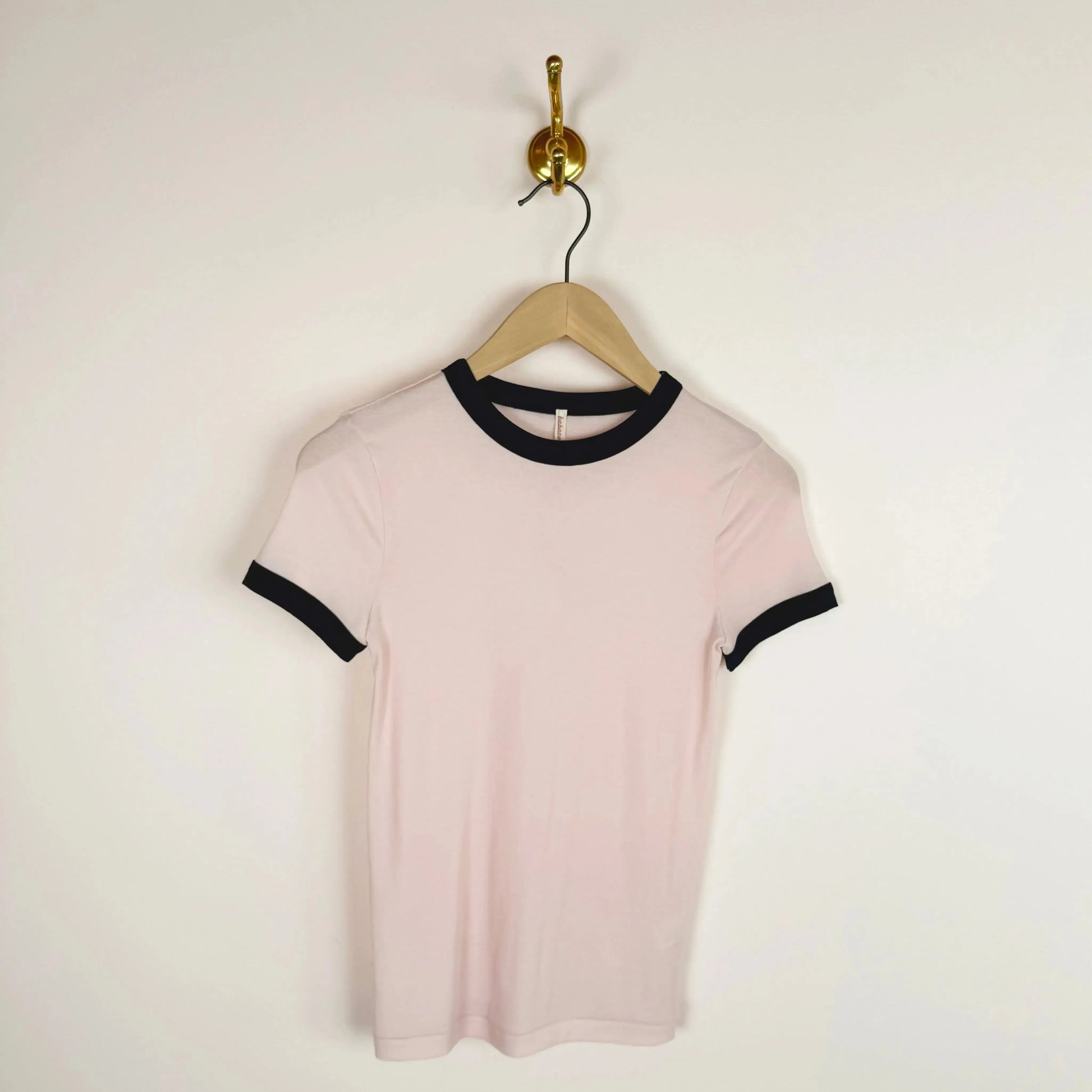 Twisted Cotton T-Shirt in Powder Pink-T-Shirts-Babaco-eugenienewport