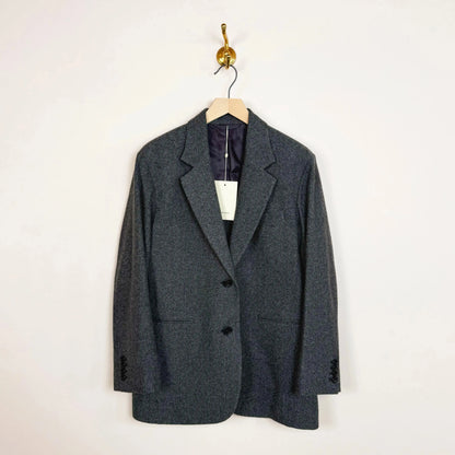 Two Button Blazer in Grey-Jackets-Sayaka Davis-eugenienewport