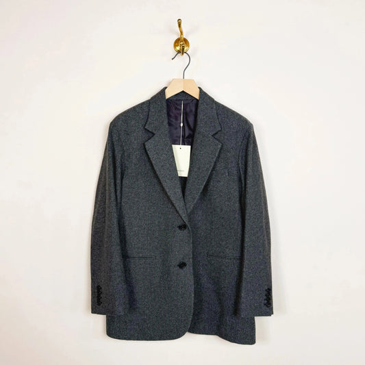 Two Button Blazer in Grey-Jackets-Sayaka Davis-eugenienewport
