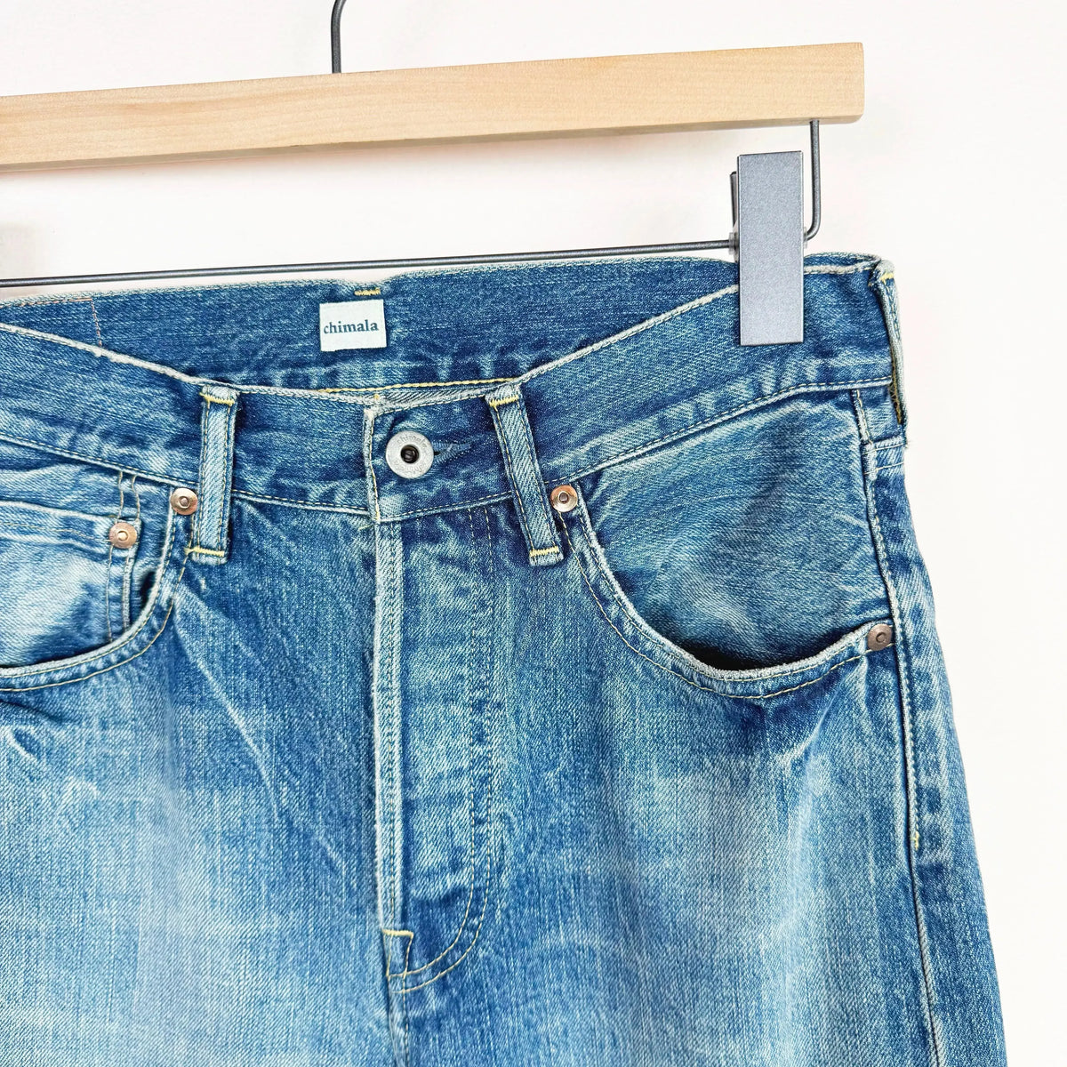 Unisex Denim Straight Cut in Smoky Medium-Denim-Chimala-eugenienewport