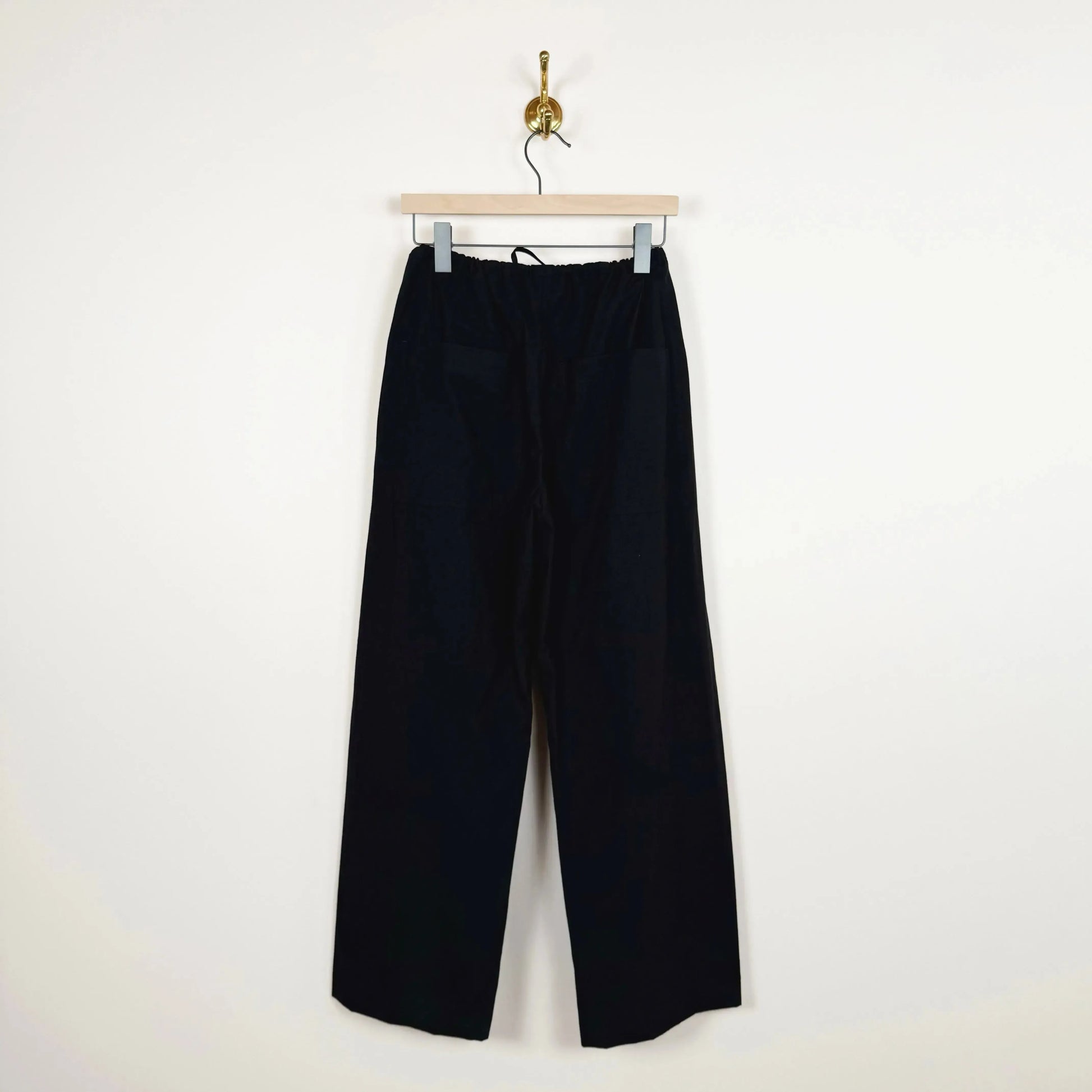 Ventura Pant in Black Typewriter Cotton-Pants-Studio Nicholson-eugenienewport