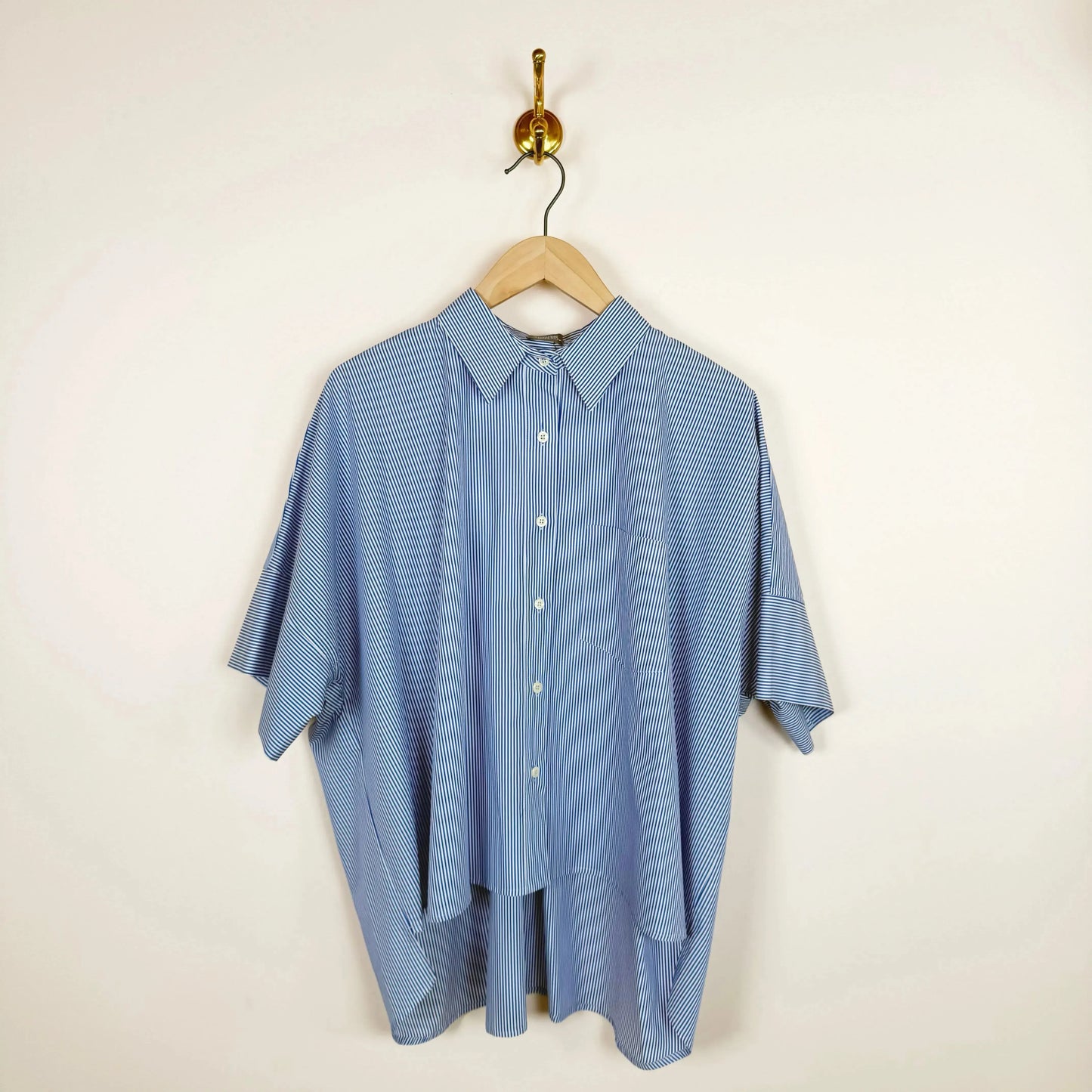 Vesper Top in Classic Shirting Stripe-Tops-Aquarius Cocktail-eugenienewport