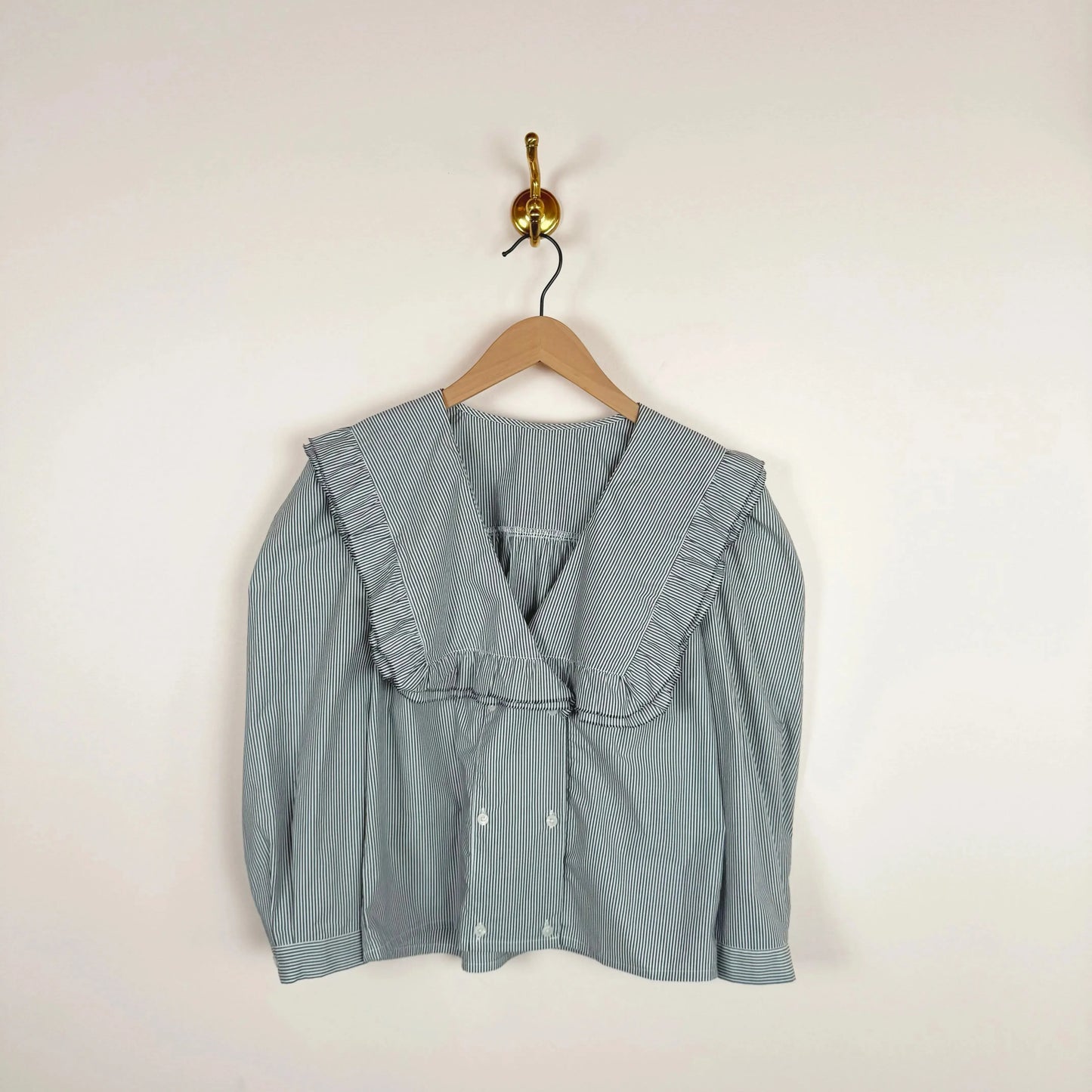 Vienna Blouse in Shirting Stripe-Tops-Chelsea Mak-eugenienewport