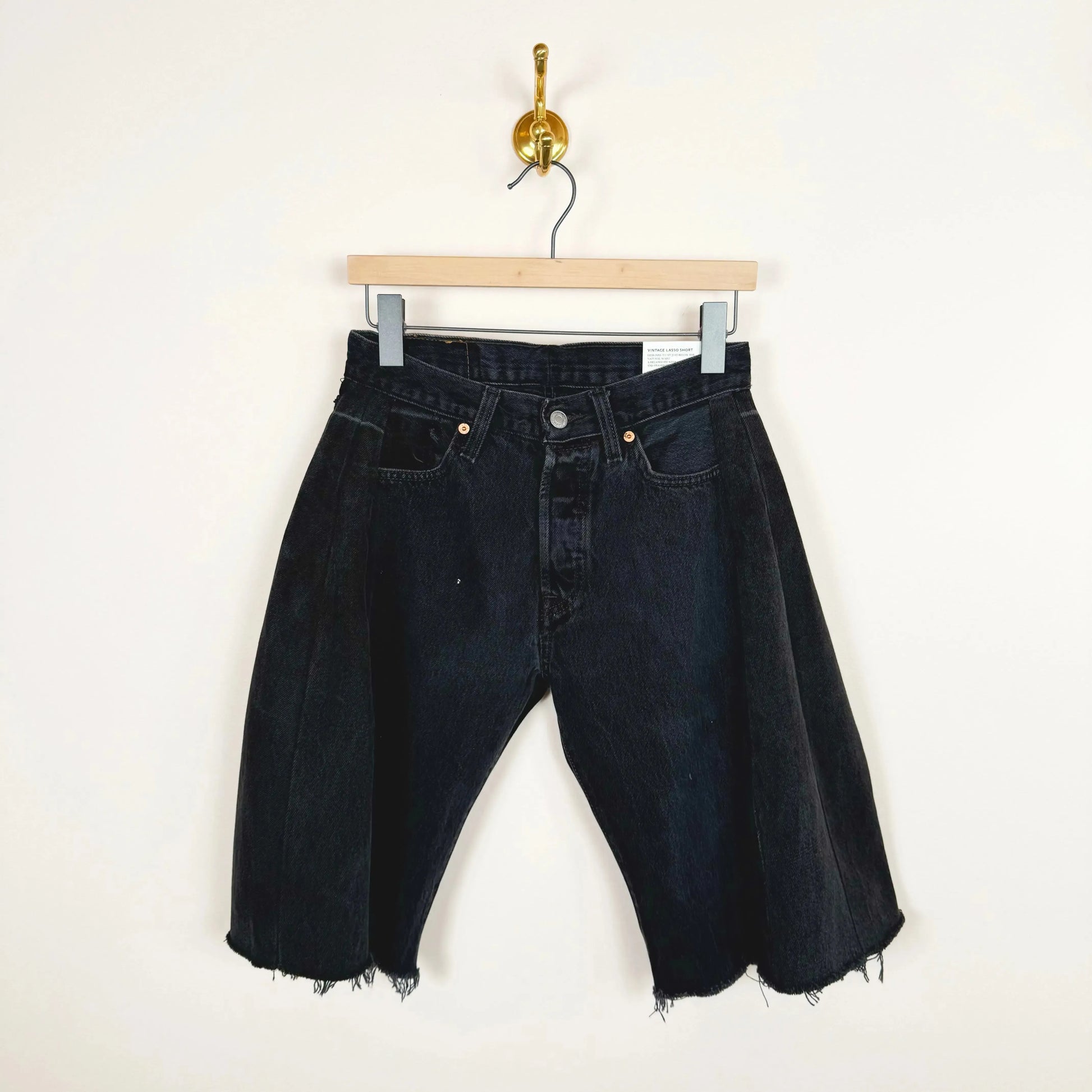 Vintage Lasso Shorts in Vintage Black-Denim-B Sides-eugenienewport