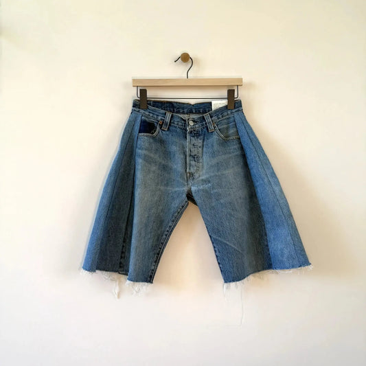 Vintage Lasso Shorts in Vintage Indigo-Denim-B Sides-eugenienewport