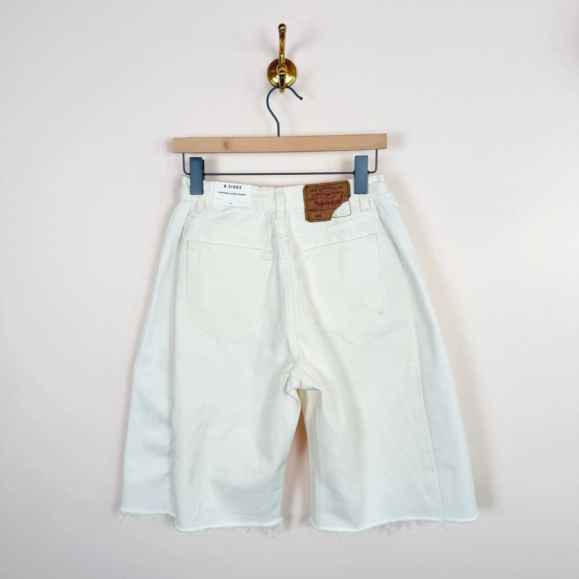 Vintage Lasso Shorts in Vintage White-Denim-B Sides-eugenienewport