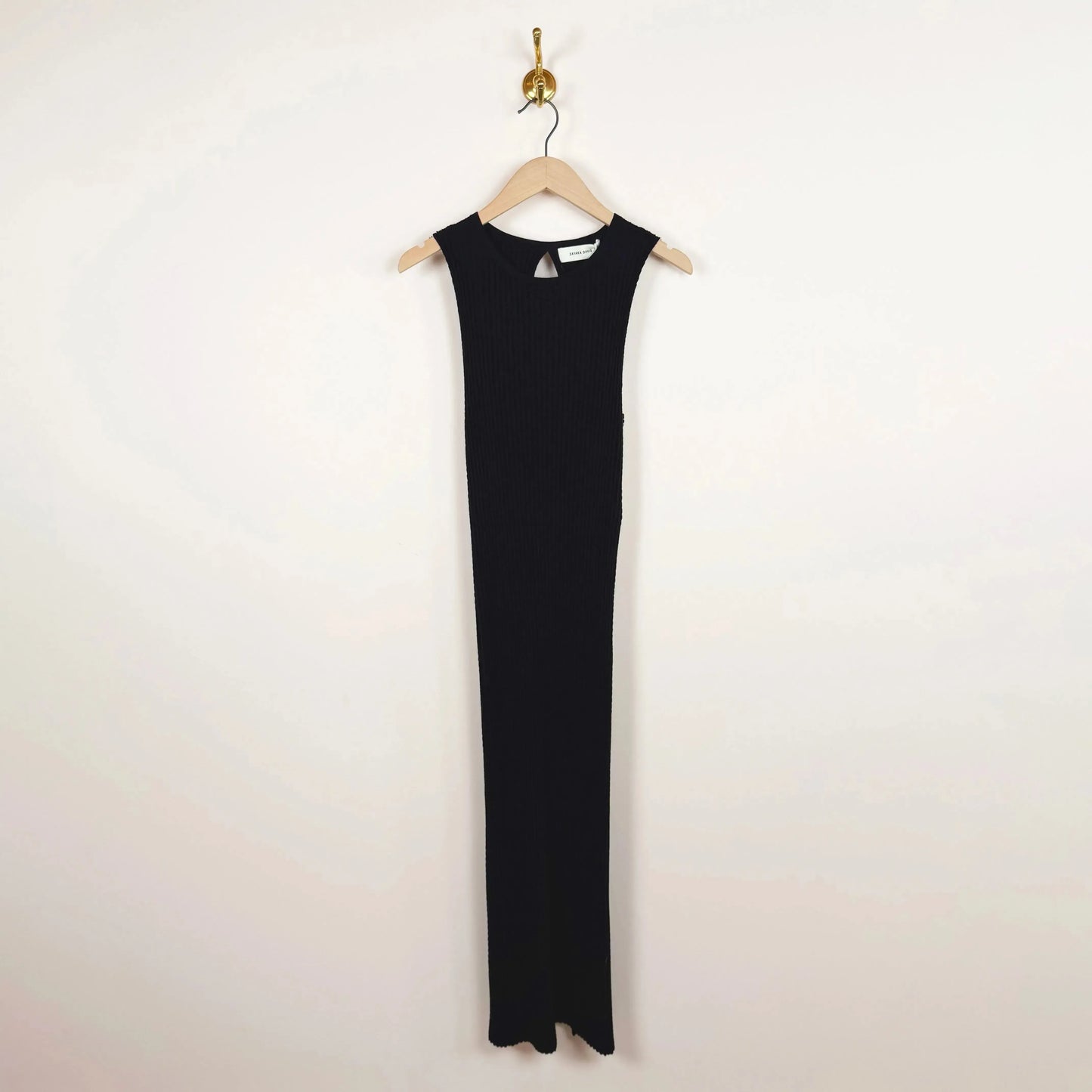Wavy Rib Dress in Black-Dresses-Sayaka Davis-eugenienewport