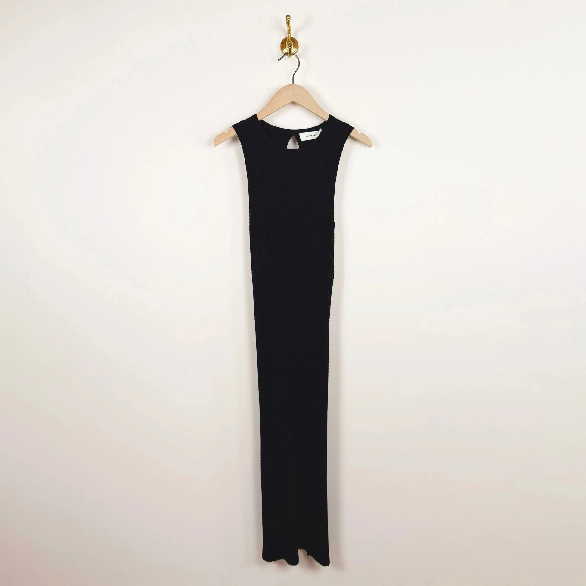 Wavy Rib Dress in Black-Dresses-Sayaka Davis-eugenienewport
