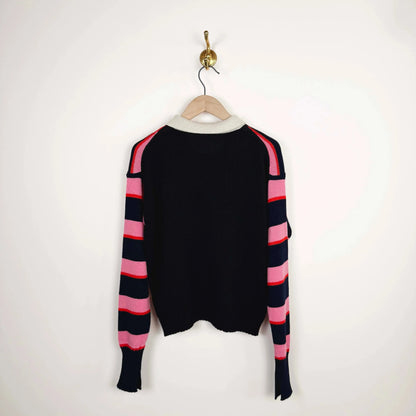 Winifred in Navy/Pink-Sweaters-La Fetiche-eugenienewport