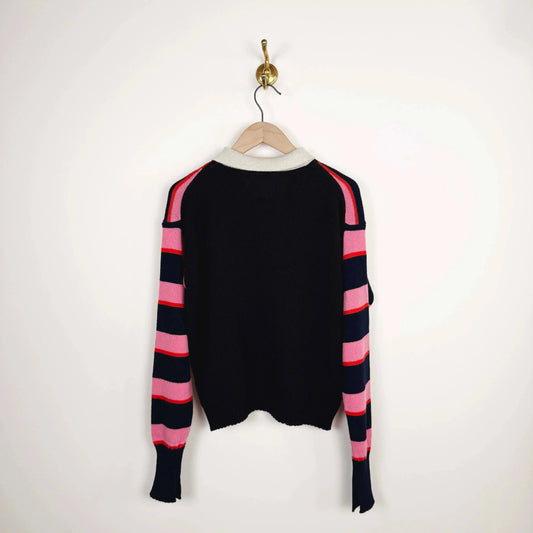 Winifred in Navy/Pink-Sweaters-La Fetiche-eugenienewport