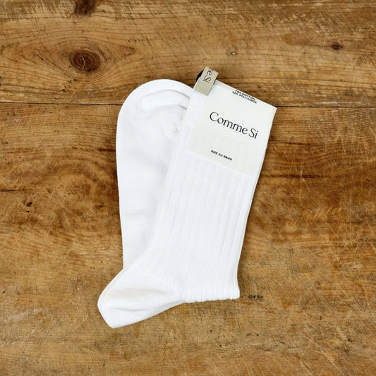 Yves Sock in White-Accessories-Comme Si-eugenienewport