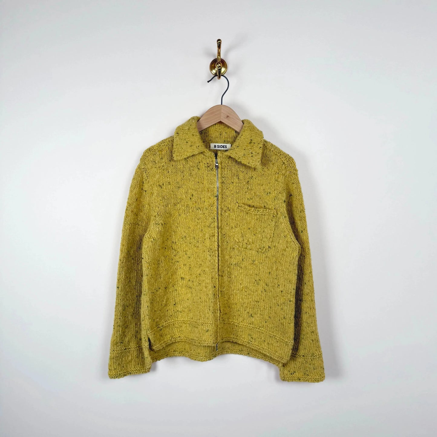 Zip Knit Jacket in Marigold-Sweater-B Sides-eugenienewport